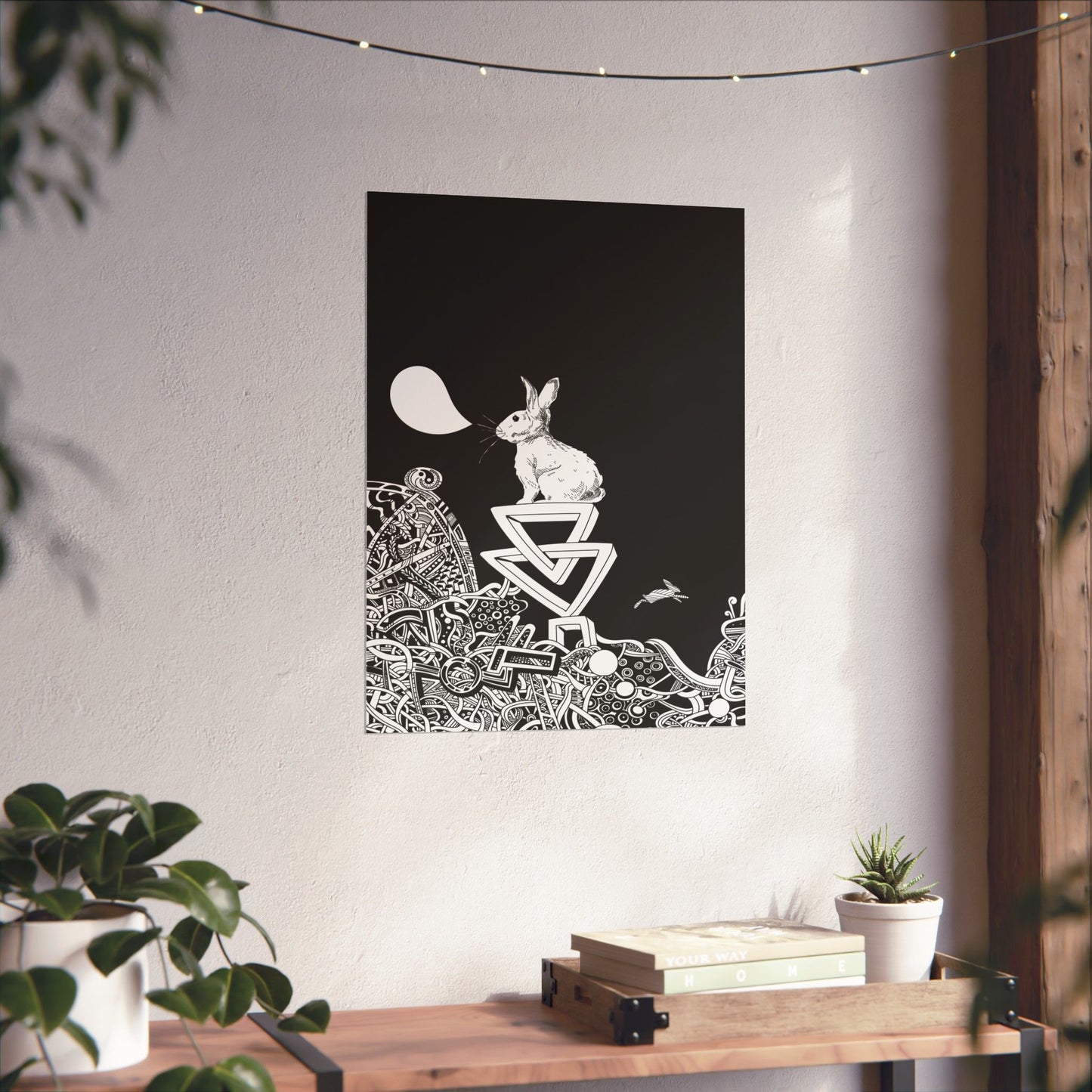 W H I T E  R A B B I T  Matte Vertical Posters