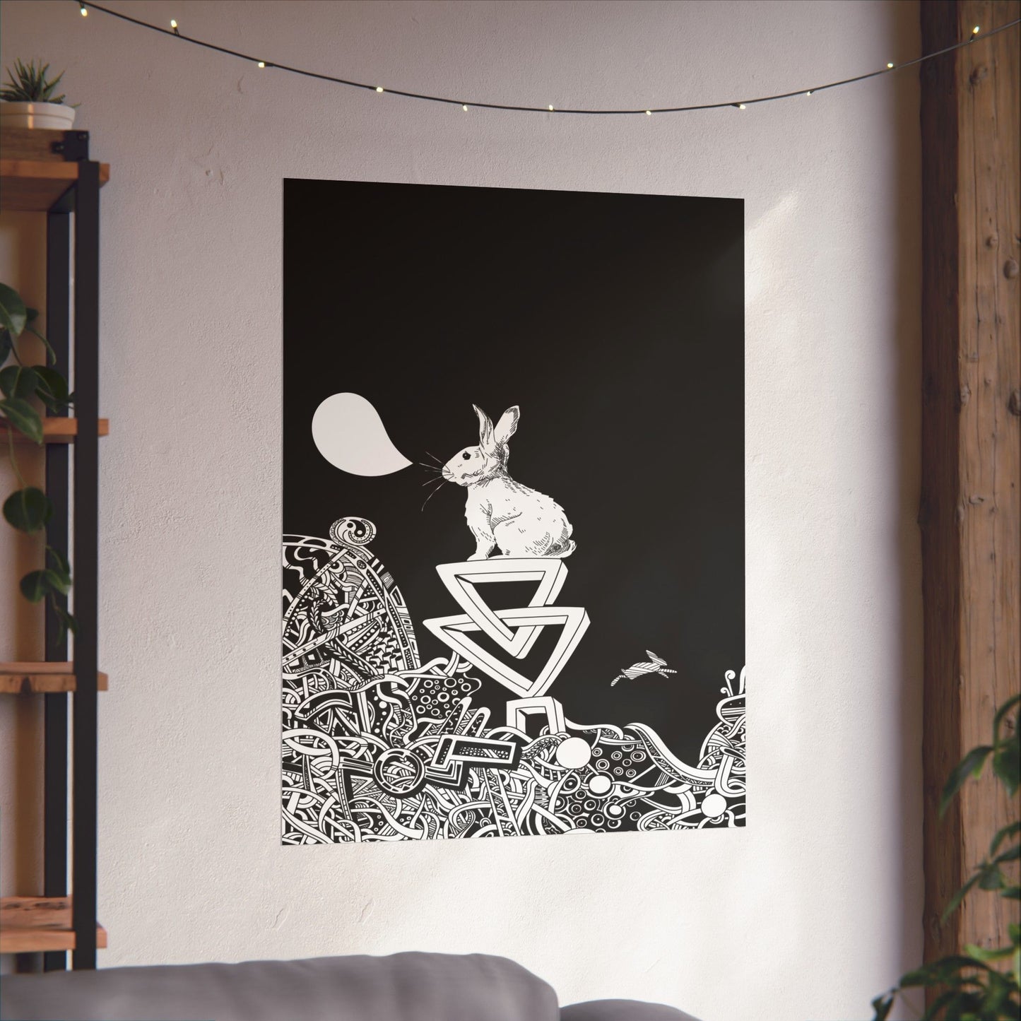 W H I T E  R A B B I T  Matte Vertical Posters